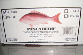 red snapper box